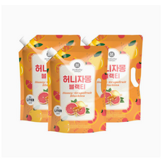 맥널티 허니자몽 블랙티 대용량 1리터팩, 1L, 3개