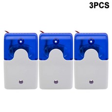 미니 스트로브 사이렌 표시등 깜박이는 라이트 사운드 알람 램프, 2.3PCS DC 12V, 1개