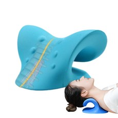 만능 목 경추 마사지 베개 넥스트레처 스트레칭 기구 거북목 승모근 안마 스트레칭 일자목 거북목 자세 교정 폼롤러 지압기 후두하근 마사지 여행용 뒷목 개운한 가정용 근육 이완 C자형, 2개