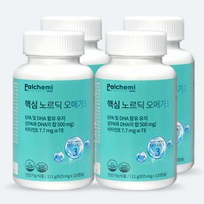 노르딕 오메가3 듀얼 비타민E 혈행건강 팔케미 925mg, 4개, 120정