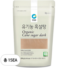 청정원 유기농 흑설탕, 15개, 454g