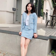 트위드 셋업 투피스 빅사이즈77트위드자켓