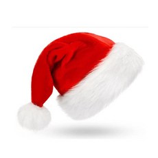 아트위브 고퀄리티 벨벳 크리스마스 산타모자 코스튬 의상 소품, 벨벳레드 (소형), 1개