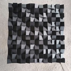 음향반사판 저주파 방음 트랩 강화 목재 천장 판넬, C. 블랙 골드 60x60cm, 1개