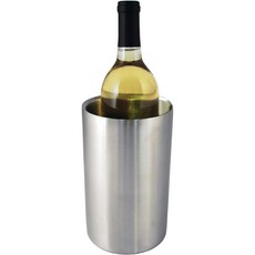 True Cellar 와인 이중벽 스테인리스 스틸 칠러 얼음 필요 없음 표준 병에 적합 실버 1개 세트 멀티컬러