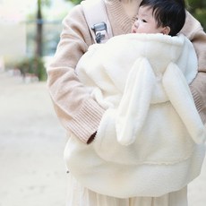 헬로미니미 아기띠워머 겨울 뽀글이 극세사 토끼