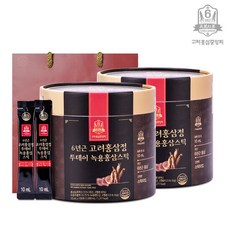 고려홍삼중앙회 6년근 고려홍삼정 투데이 녹용홍삼스틱 10ml x 100포 x 2통 / 고급 쇼핑백 증정, 1000ml