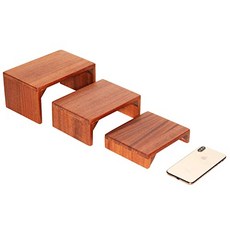 Risers for Display Wood Display Riser Stand for Jewelry Craft Food Dessert Cookie Cupcake Merchandise Market Show Tabletop Riser, 본상품