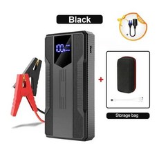 자동차 점프 스타터 장치 휴대용 보조배터리 12V 충전기 용품 99800mAh 20000mAh, [07] Black, 1개
