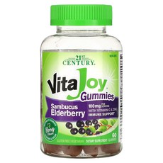 21st Century VitaJoy Gummies 삼부커스 엘더베리 베지 구미 60정, 21stCenturyVitaJoyGummies삼, 1개