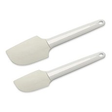 [독일] Kaiser 769561 Patisserie Dough Scraper Set 2 Piece Silicone with Plastic Handle, ca. 24 x 4 cm klein, A