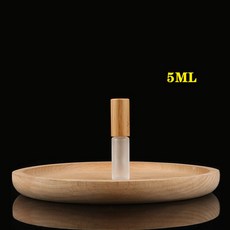 휴대용 여행 향수공병 롤러볼 향수케이스, 대나무뚜껑+연삭볼통5ML