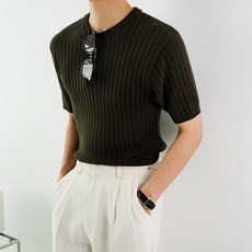 남자여름린넨니트