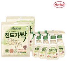 컴배트 진드기퇴치 진드기싹 스프레이 290ml x4개+진드기싹 시트(4개입)x2개, 1세트