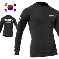 어택존 Full 자수 맨투맨 2022년 New ROKA 로카 티 군인 티셔츠 발열 기모 겨울 방한 남자 남성 빅사이즈 상품 이미지