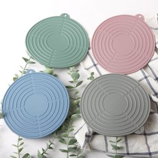 심쿵샵 파스텔 실리콘 원형 냄비받침 4color, 인디블루