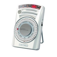 메트로놈 40%Off SEIKO 세이코 쿼츠 SQ60W 다이얼식 기계식 소리를 재현 화이트 일본직배