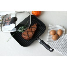 사각 투명 뚜껑 고등어구이 고기 그릴팬 고기구이, 상세페이지참조