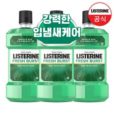 리스테린 후레쉬 버스트 구강청결제, 1L, 3개