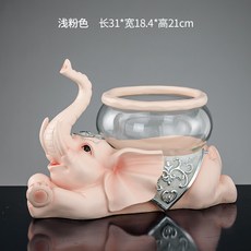 코끼리 어항 복 장식 인테리어 소품 풍수 모던하우스, 핑크