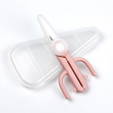 나와아기 이유식가위 세라믹 휴대용 케이스포함, 핑크, 1개