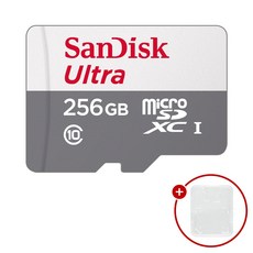 샌디스크 마이크로SD카드 울트라 SDSQUNR + SD카드 케이스, 1개, 256GB