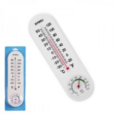 벽걸이 아날로그 온도계 습도계 온습도계 DD-10409, 화이트, 1개