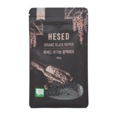 헤세드 유기농 블랙페퍼 비닐파우치, 1개, 100g