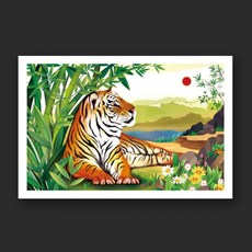 황호랑이보석십자수