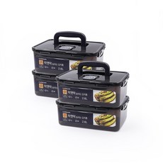 락앤락 숨쉬는 김치통 그레이, 2.6L, 4개