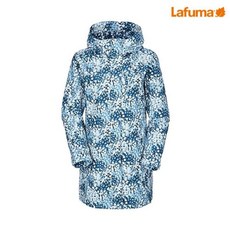 라푸마 여성 블루 플라워프린트 하프 방풍자켓 LFJA8A222B2