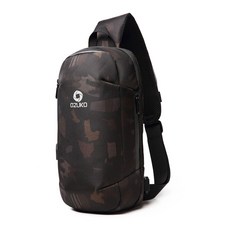 꿈동산 남자 학생 CAMO- 오주코 대용량 슬링백 USB 보조 가방 가벼운가방