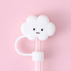 ASSARE 귀여운 실리콘 빨대뚜껑 스트로우 캡 마개 스토퍼 먼지차단 커버