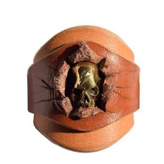 Men Square Scarf Ring Handmade Slide Buckle Ami Click Retro Rrl Made of Cowhide 1pcs Creative Person