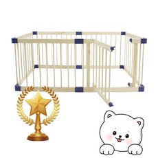 나인펫 강아지 원목 울타리 4P 6P
