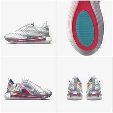 (해외상품) 나이키 100스퀘어 (해외상품)나이키 에어맥스 720 그레이 레드 오르빗 AR9293-011 Air Max 720 Women's
