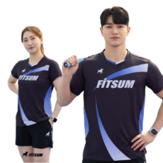 핏섬 배드민턴의류 티셔츠 탁구복 배드민턴복 FAT1849-113 123 블랙