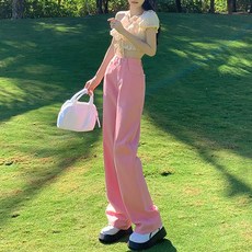 핑크데님팬츠