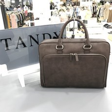 탠디 탠디by미셸 남성 브라운 배색 지퍼 포인트 서류가방 (b1h9302g)
