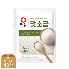 CJ제일제당 백설 맛소금 250g x40개 한박스, 40개