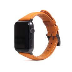 SLG DESIGN D6 이태리 미네르바 복스 레더 Strap for Apple Watch SE / Series 1 to 6 42/44mm (Tan)