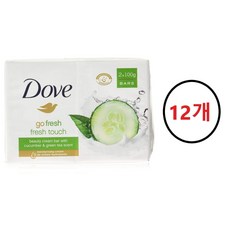 Dove 독일 도브 뷰티 크림바 큐컴버 그린티 100g 12개 Go Fresh Beauty Bar Soap, 0개, 0g