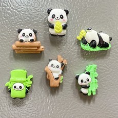 6종 세트 / 아기판다 팬더 냉장고자석 마그넷 현관문 자석 엽서 메모