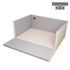 앤비인용크로스사다리침대 맘마키즈폴더 퀼팅 범퍼 침대 민트 + 크림