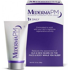 Mederma PM 인텐시브 오버 나이트 흉터 크림-피부의 야간 재생 활동과 함께 작동-흉터를 작고 눈에 잘 띄, 1