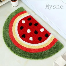 [Myshe]반달형 귀여운 발매트 현관 화장실 입구 카펫 LLP629RH02, 레드