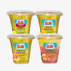 Dole 간편과일 후룻컵 디저트 4종 (198g * 6입), 1box