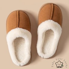 럭키민 겨울 털슬리퍼 퍼 사무실 미끄럼방지 방한 실내화