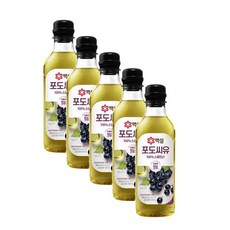 CJ 백설 포도씨유, 500ml, 5개