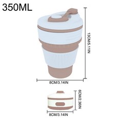 접는 캠핑 컵 | 차를 위한 물 마시는 머그잔 커피 컵 여행 물 컵 | 접이식 실리콘 물병 여행 컵 캠프, 얕은 분말, 하나, 1개